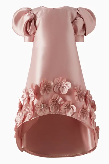Floral Appliqué High-low Dress