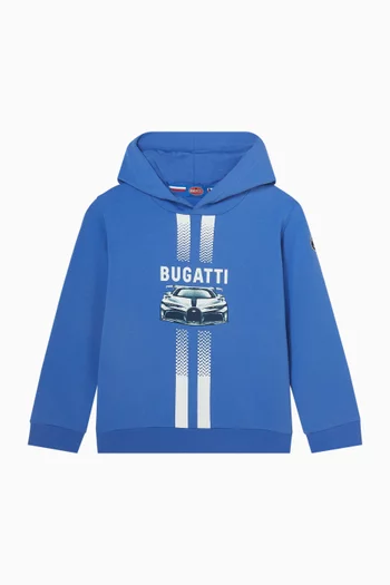 Car-print Hoodie in Cotton