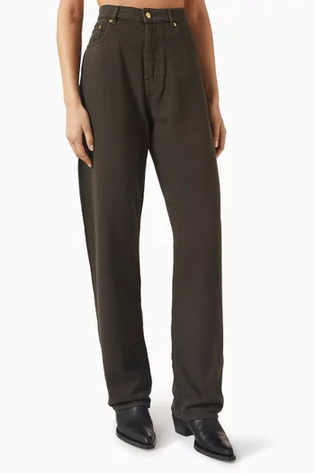 بنطال جينز جيل بقصة فضفاضة دينم