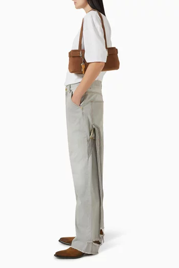 بنطال جينز ليزا بحزام دينم