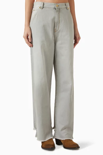 بنطال جينز ليزا بحزام دينم