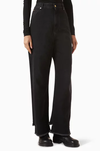 بنطال جينز ليزا بحزام دينم