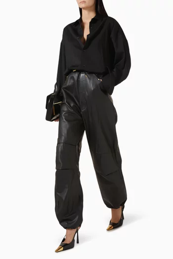 قميص باربرا بخصر مطاطي مزيج صوف