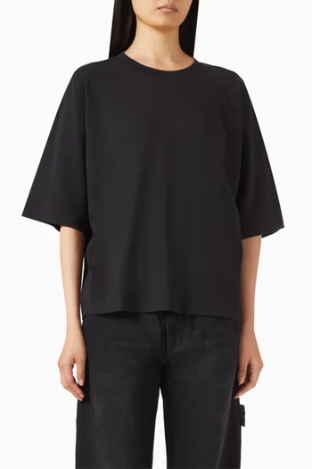 تي شيرت سميث بفتحة رقبة مستديرة قطن وجيرسيه