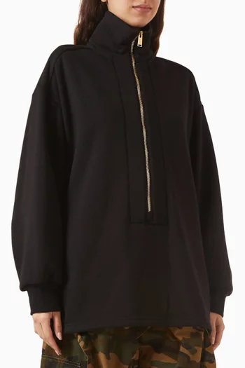 سويت شيرت ريفر بقصة فضفاضة وسحّاب