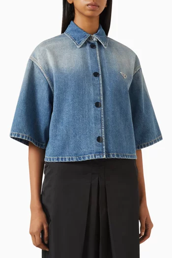 Crop Shirt in Denim