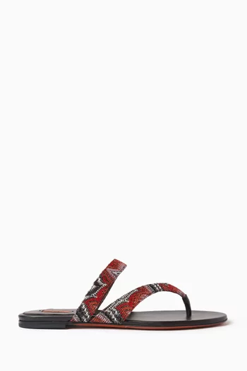 Luise Raschel Sandals in Lamé Fabric