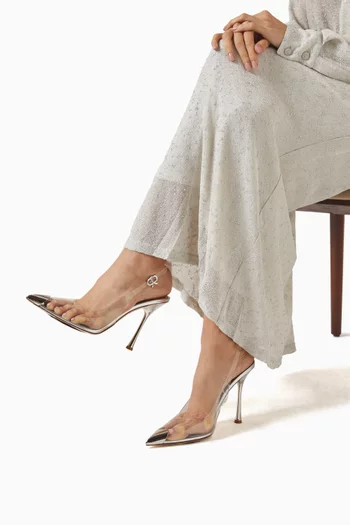 Slingback 105 Pumps in PVC & Metallic Leather