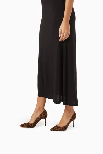 حذاء كلاسيك جيانفيتو بكعب 85 مم شمواه بنقشة جلد الفهد