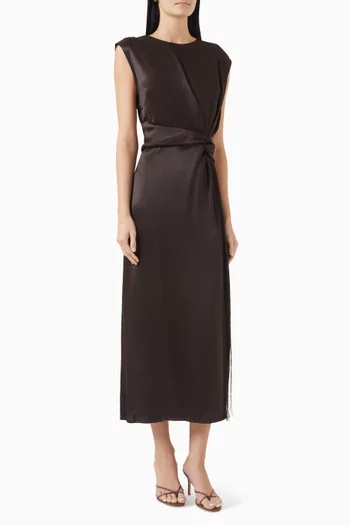 Gathered Midi Dress