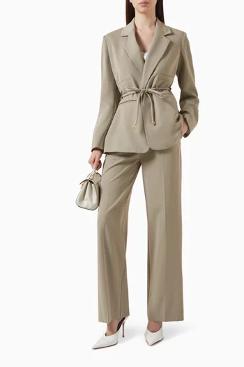 Belted Pant Suit Set