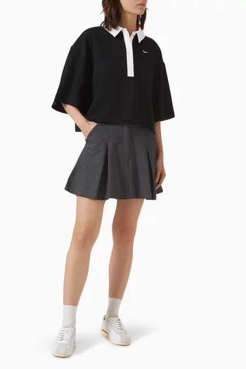 Oversized Polo T-shirt in Cotton Blend