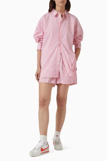 Oversized Shirt in Poplin Cotton