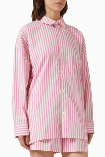 Oversized Shirt in Poplin Cotton
