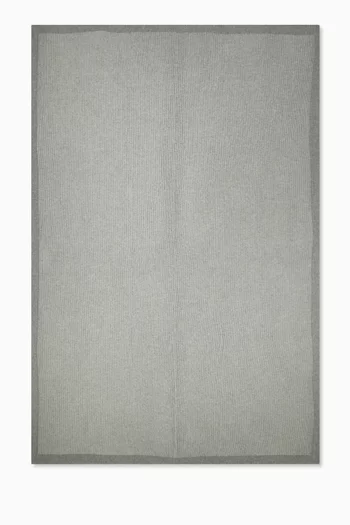 Contrasting Border Throw in Cashmere