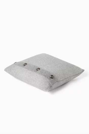 Vanisé Rib Knit Cushion in Cashmere, 40x40cm