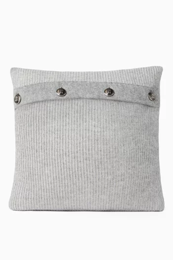 Vanisé Rib Knit Cushion in Cashmere, 40x40cm