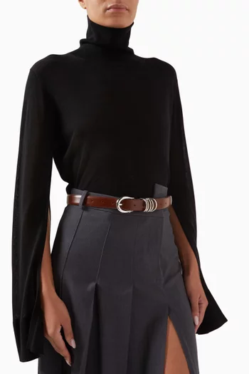 Hollyhock Belt in Calfskin
