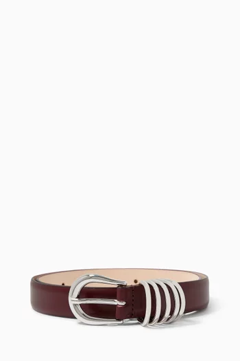Hollyhock Belt in Calfskin