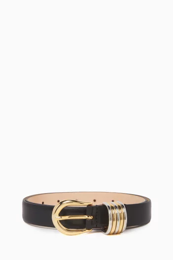 Hollyhock Leather Belt in Calfskin