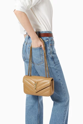 Loulou Small Shoulder Bag in Matelassé Lambskin
