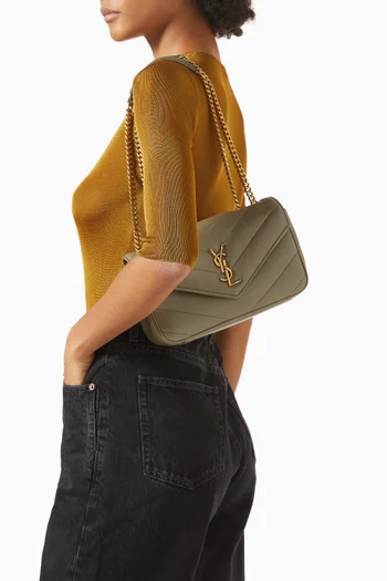 Loulou Small Shoulder Bag in Matelassé Lambskin