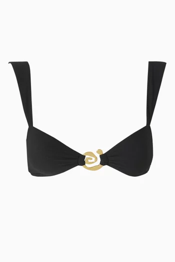 Spiral Bandeau Bikini Top