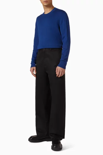 سترة صوف مارينو بفتحة رقبة مستديرة