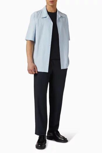 بنطال قطن بقصة مطاطية تضيق باتجاه الحافة