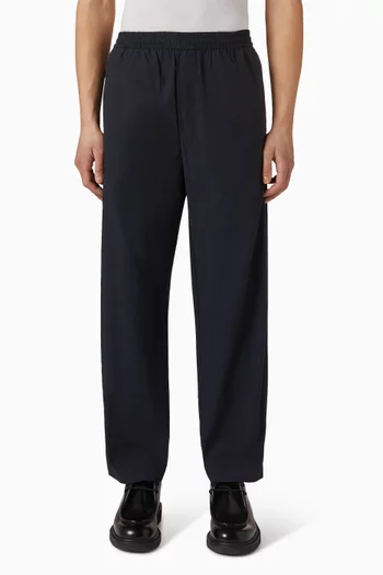 بنطال قطن بقصة مطاطية تضيق باتجاه الحافة