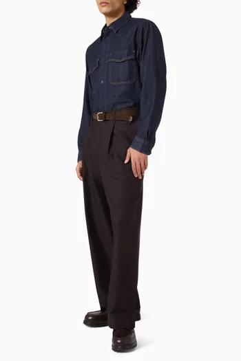 Button-up Shirt in Denim