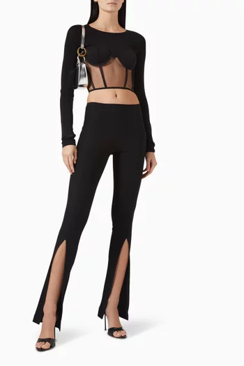 Bustier Crop Top in Viscose Blend