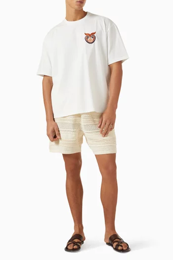 Shell Embroidered T-shirt in Cotton