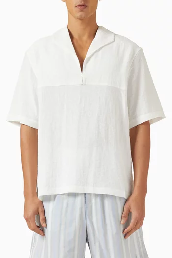 Nautical Shirt in Linen-blend