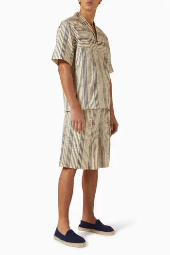 Rope Stripe Nautical Shirt in Cotton-blend