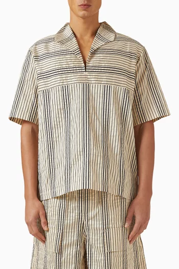 Rope Stripe Nautical Shirt in Cotton-blend