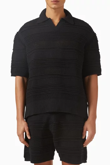 Polo Shirt in Cotton Knit