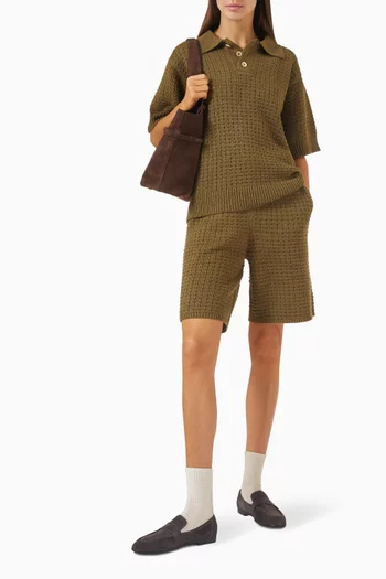 Nora Lite Check Polo Shirt in Cotton