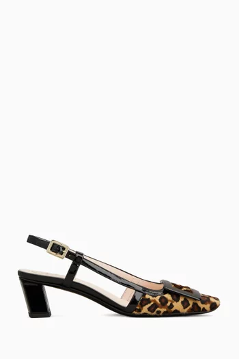 Belle Vivier Slingback 45 Pumps in Leather