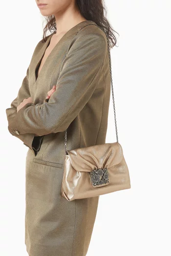 Mini Efflorescence Clutch in Calfskin Leather