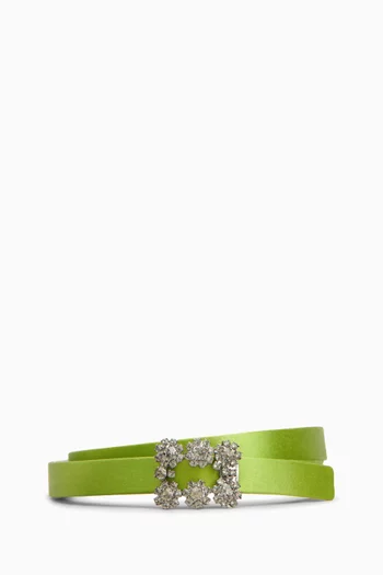 Efflorescence Belt in Silk-satin
