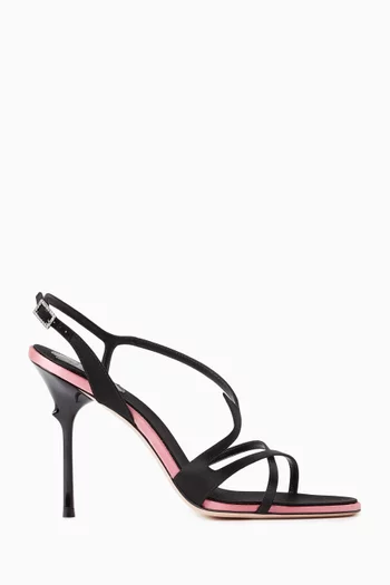 Rose Vivier 100 Sandals in Satin