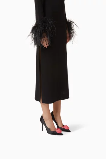 Rose Vivier 100 Pumps in Satin