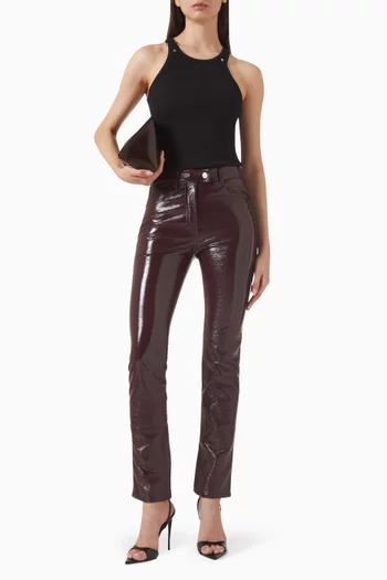 بلوزة بلا أكمام بإبزيم وتصميم مستوحى من التسعينيات نسيج مضلع