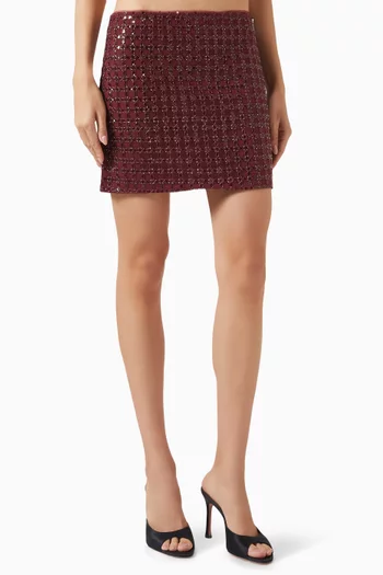 Bead-embellished Mini Skirt