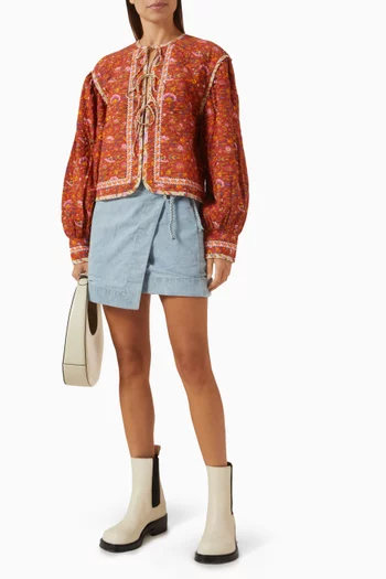 جاكيت سورايا بوجهين مزيج قطن