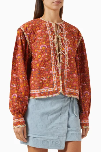 جاكيت سورايا بوجهين مزيج قطن