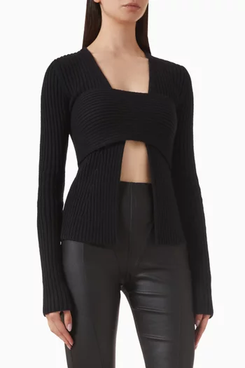 Double Layered Knit Top