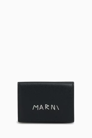 Mending Logo Trifold Wallet in Leather