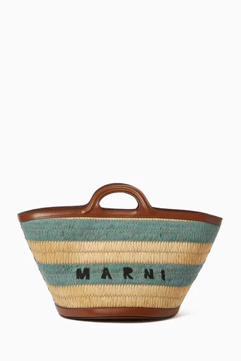 Small Tropicalia Bag in Raffia & Leather